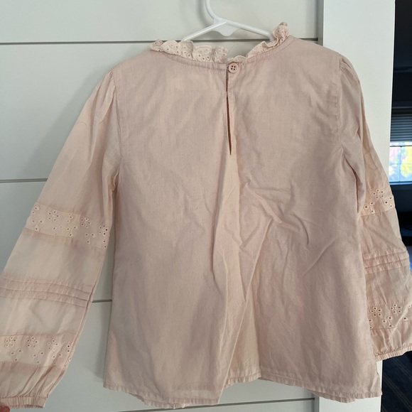 Mini Boden Lace Top, Sandpiper Pink, 5-6. - Picture 4 of 6